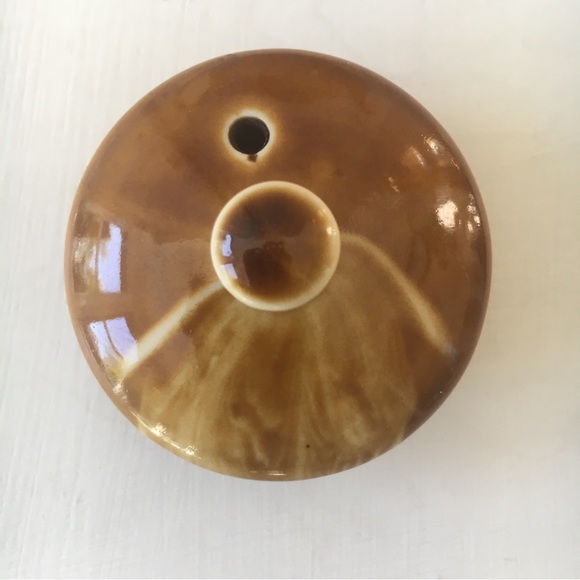 Vintage Chinese Cream Swirled Drip Glazed TeaPot - Picture 4 of 5